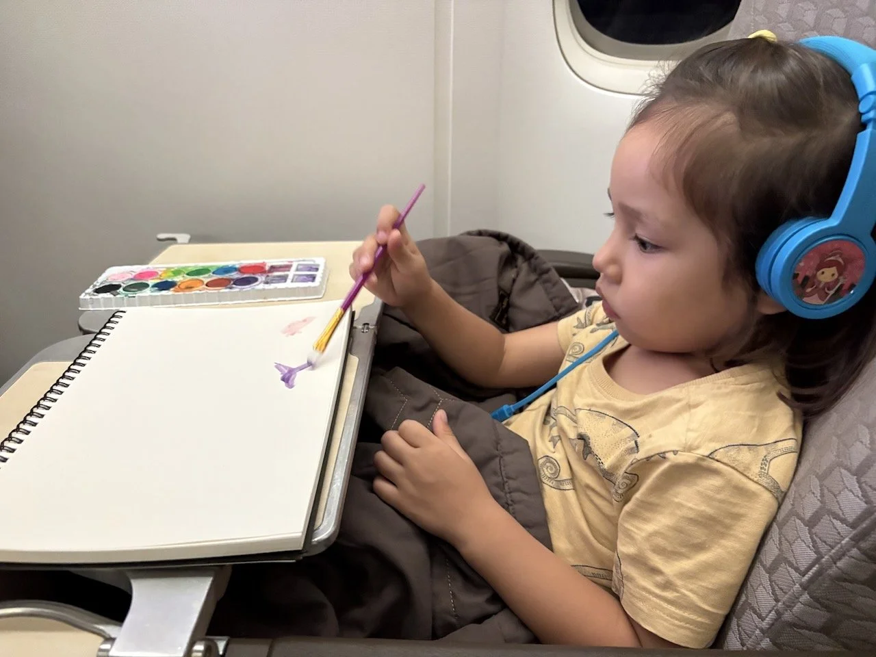 Yes, we packed watercolors for the flight.