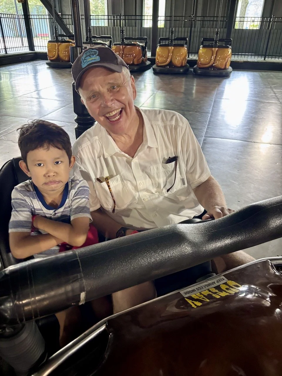 And Arlo's other highlight of the day: the bumper cars!