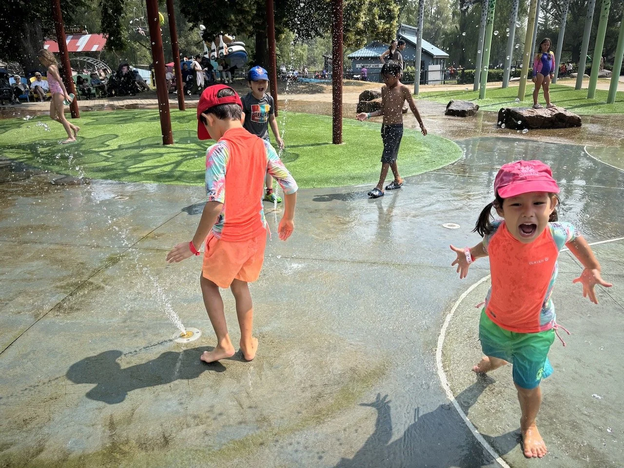 A bit of cooling off in the splash pad.