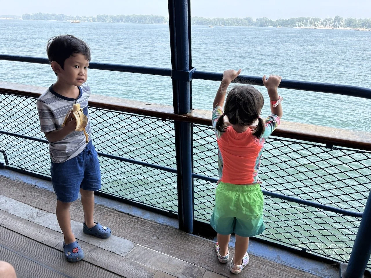 We barely made the 4:40 ferry, although these guys would've happily stayed longer.