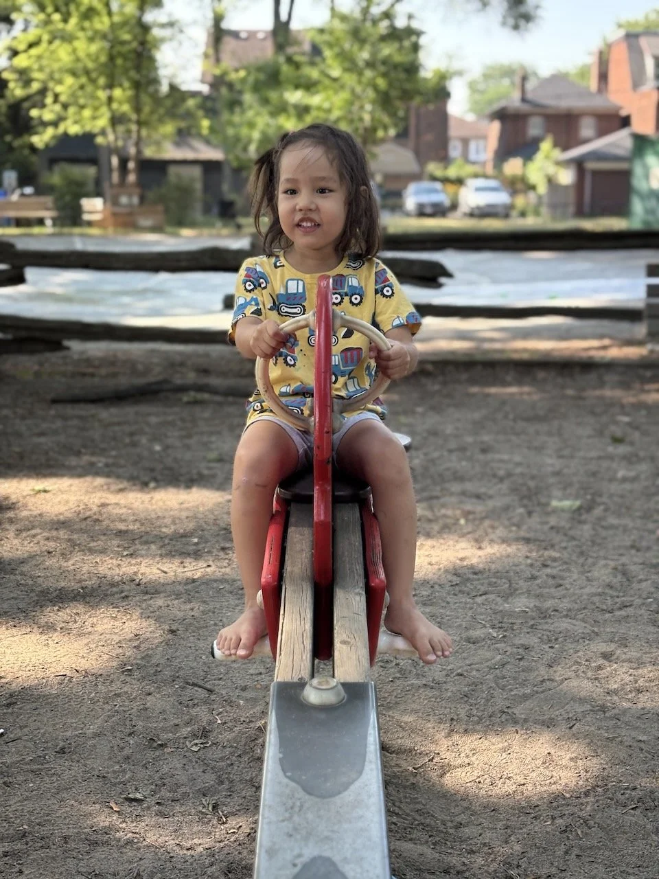 This became our favorite playground by far (and Lucy's especially)...