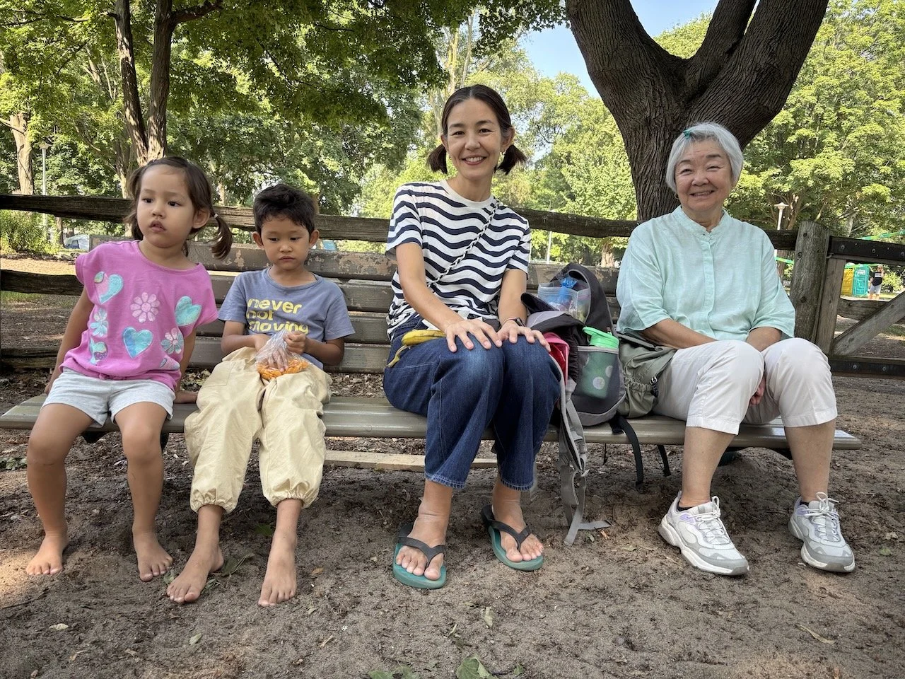 The shortest park bench... and Granny's on the short end.