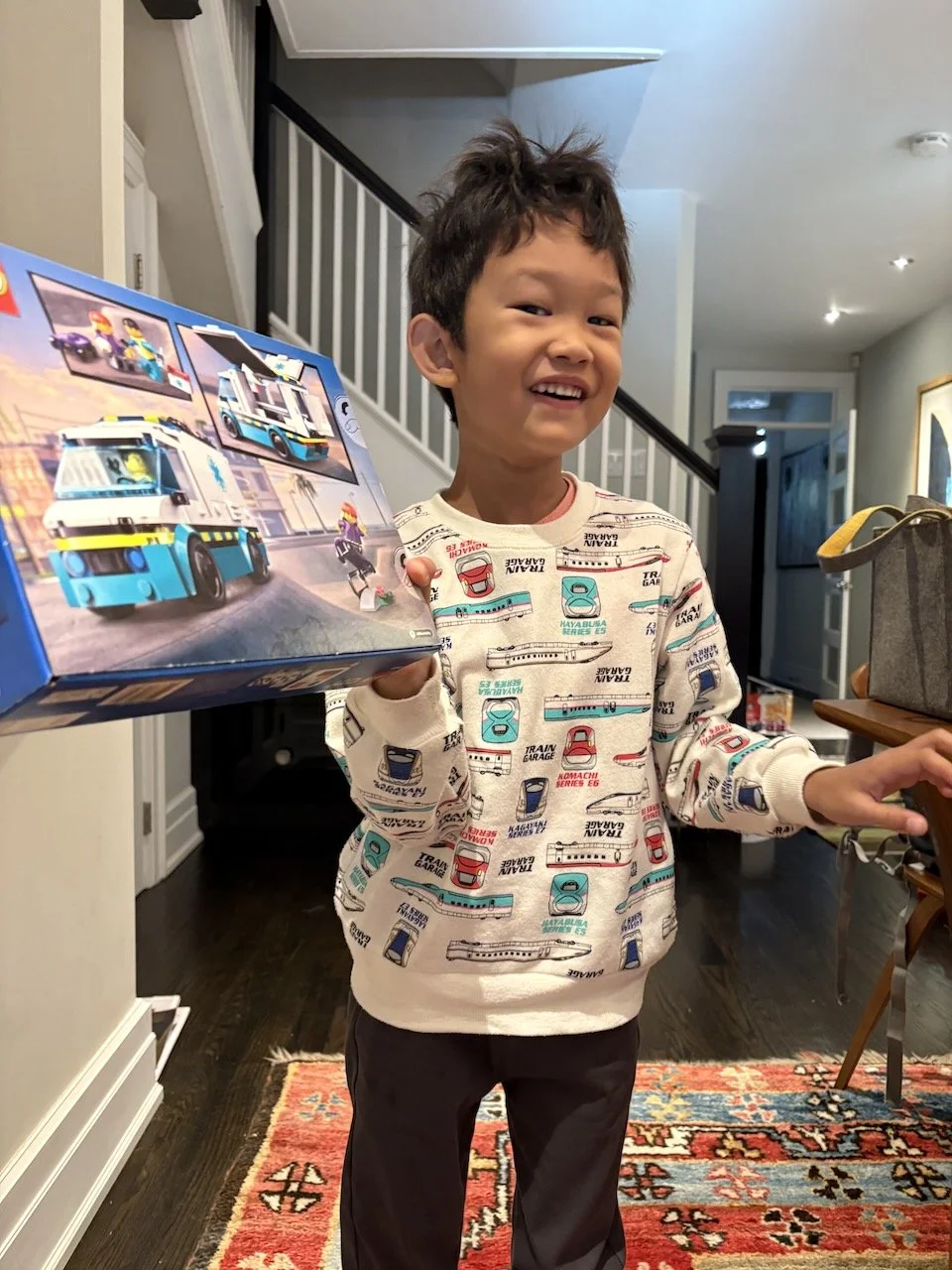 Lucky Arlo and Lucy were given brand new LEGO sets from neighbor Marsha.