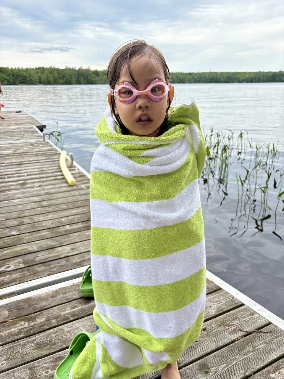 A cold burrito recovering from her lake encounter.
