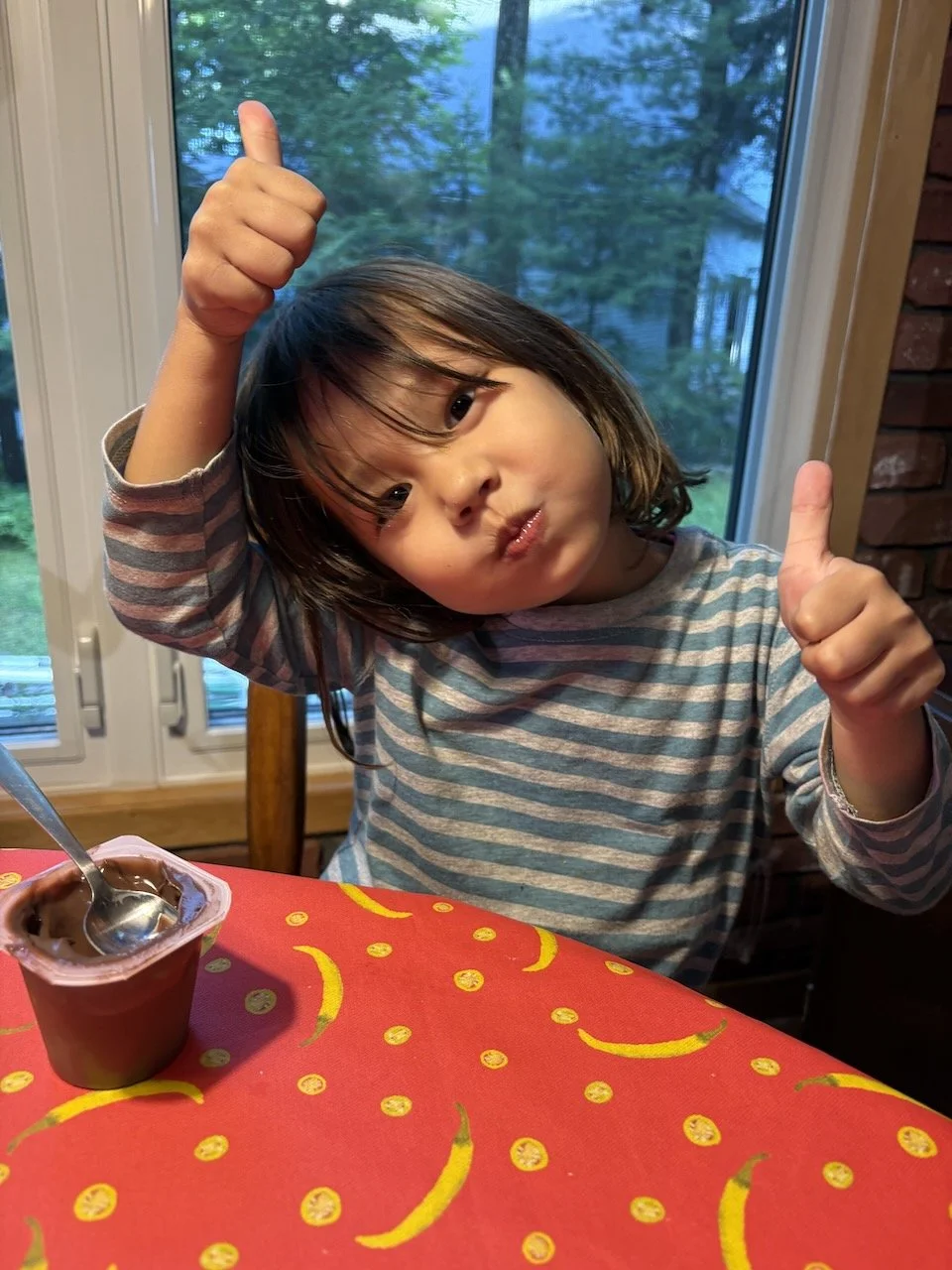 And pudding for dessert. Two thumbs up!