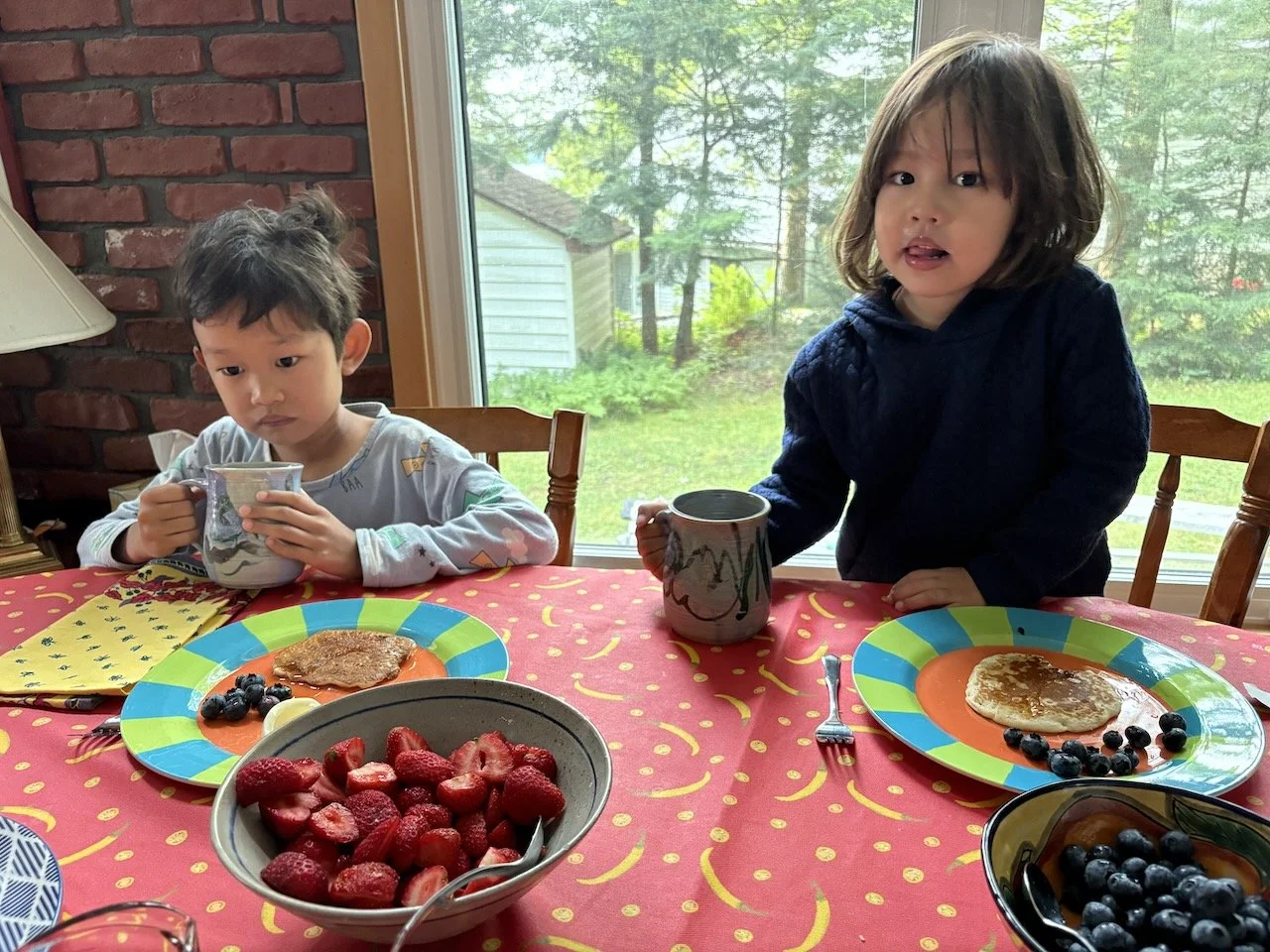 Delicious pancake & berry breakfast courtesy of Granny.