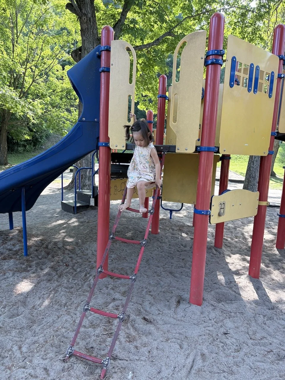 We spent almost 2 hours at the playground on the river.