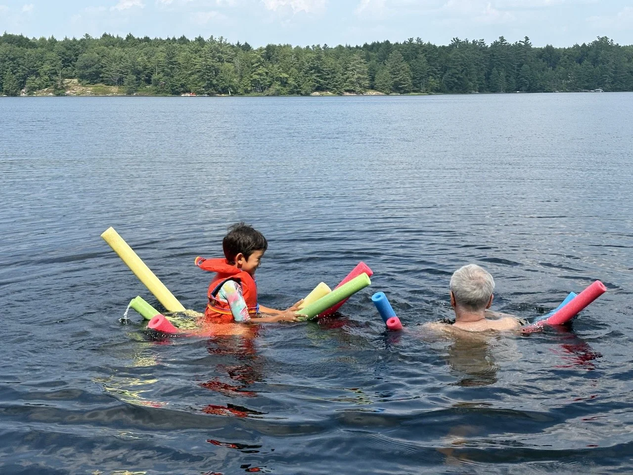 Upon return, Arlo wanted to swim again...
