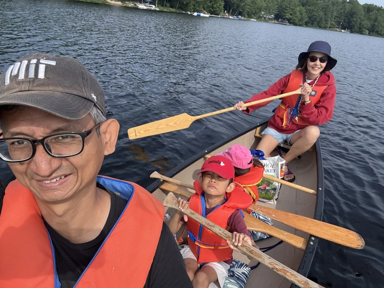 Heading over to the other Tomczak cottage... by canoe? Are we being too ambitious?
