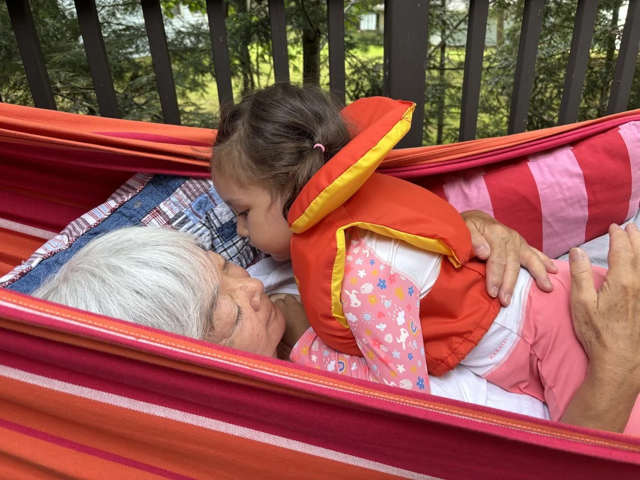 Lucy's back from her afternoon on the water to wake Granny from her rather lengthy nap.