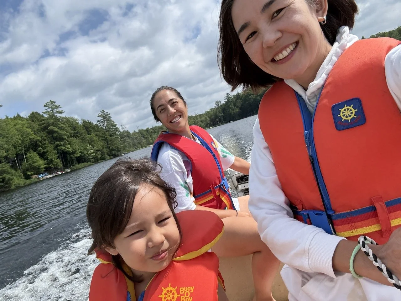 Heading back to our cottage - thanks to Water Taxi driver Julia!