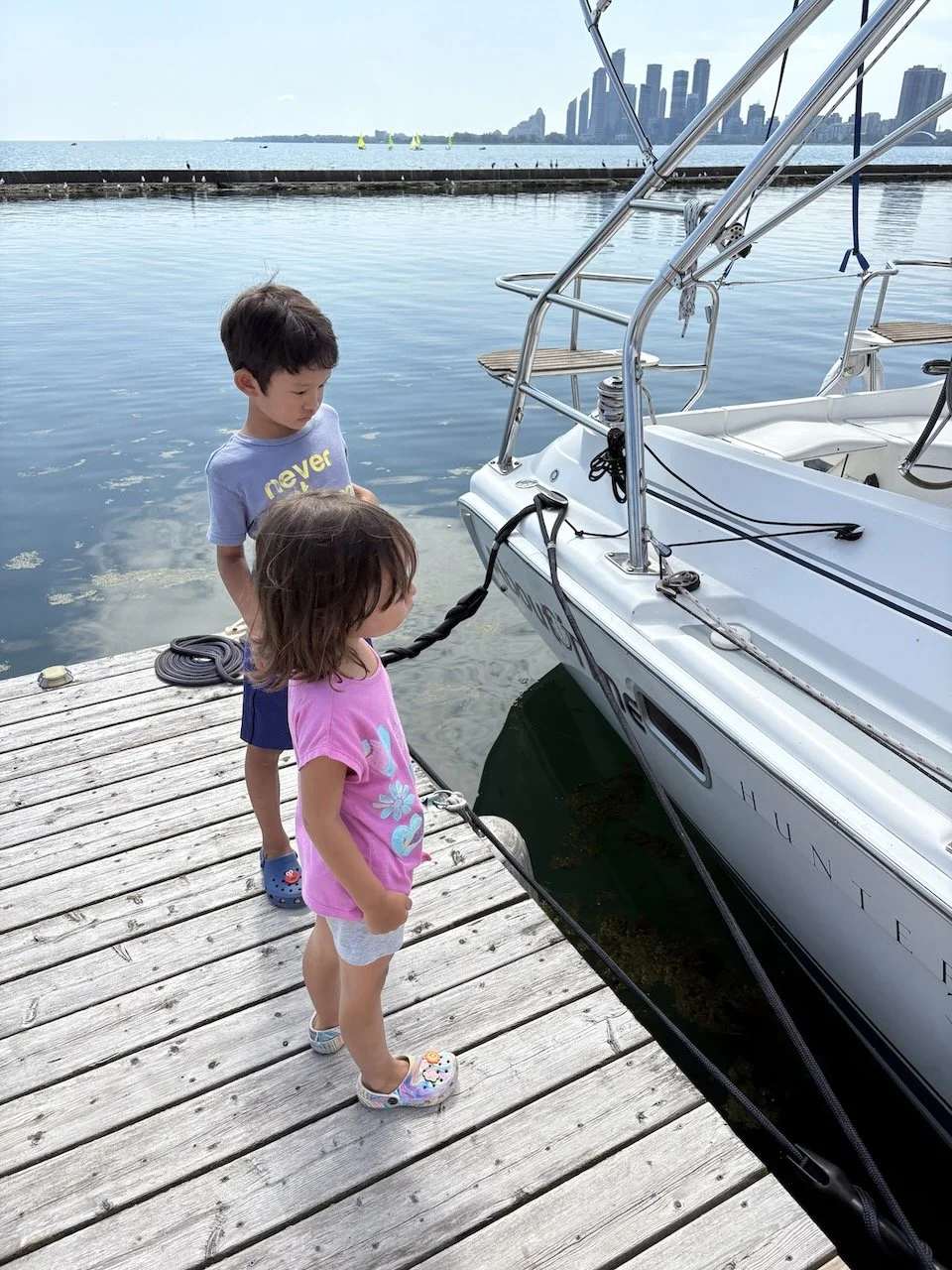 Checking out all the boats that dock at the club (sizing up which one(s) they'd buy in the future.)