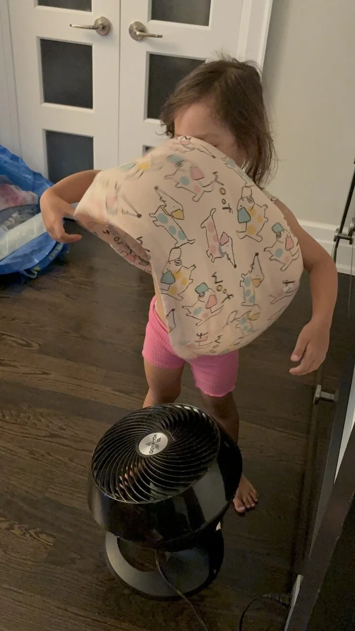 Lucy learned a new trick from Granny while in her care.