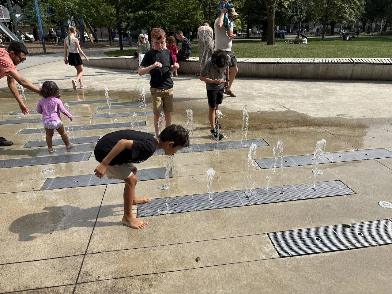 Arlo was much more into the water features...
