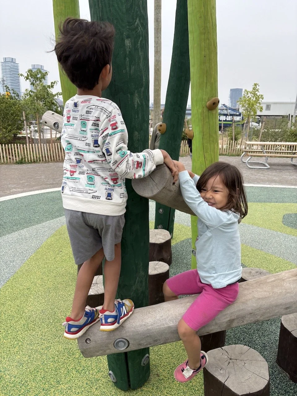 There was no shortage of things to climb!