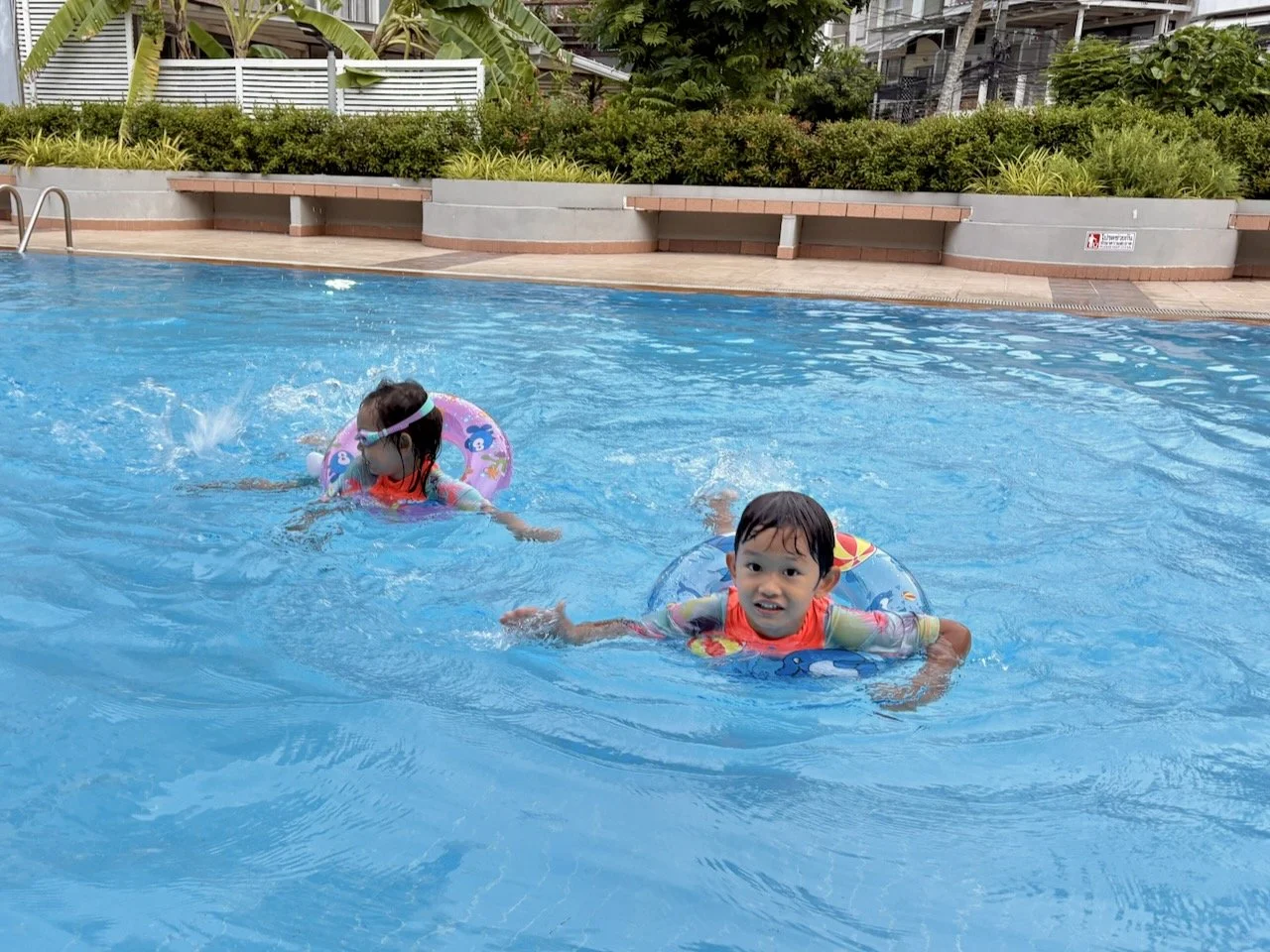 Sneaking in another short swim before the end of the weekend.