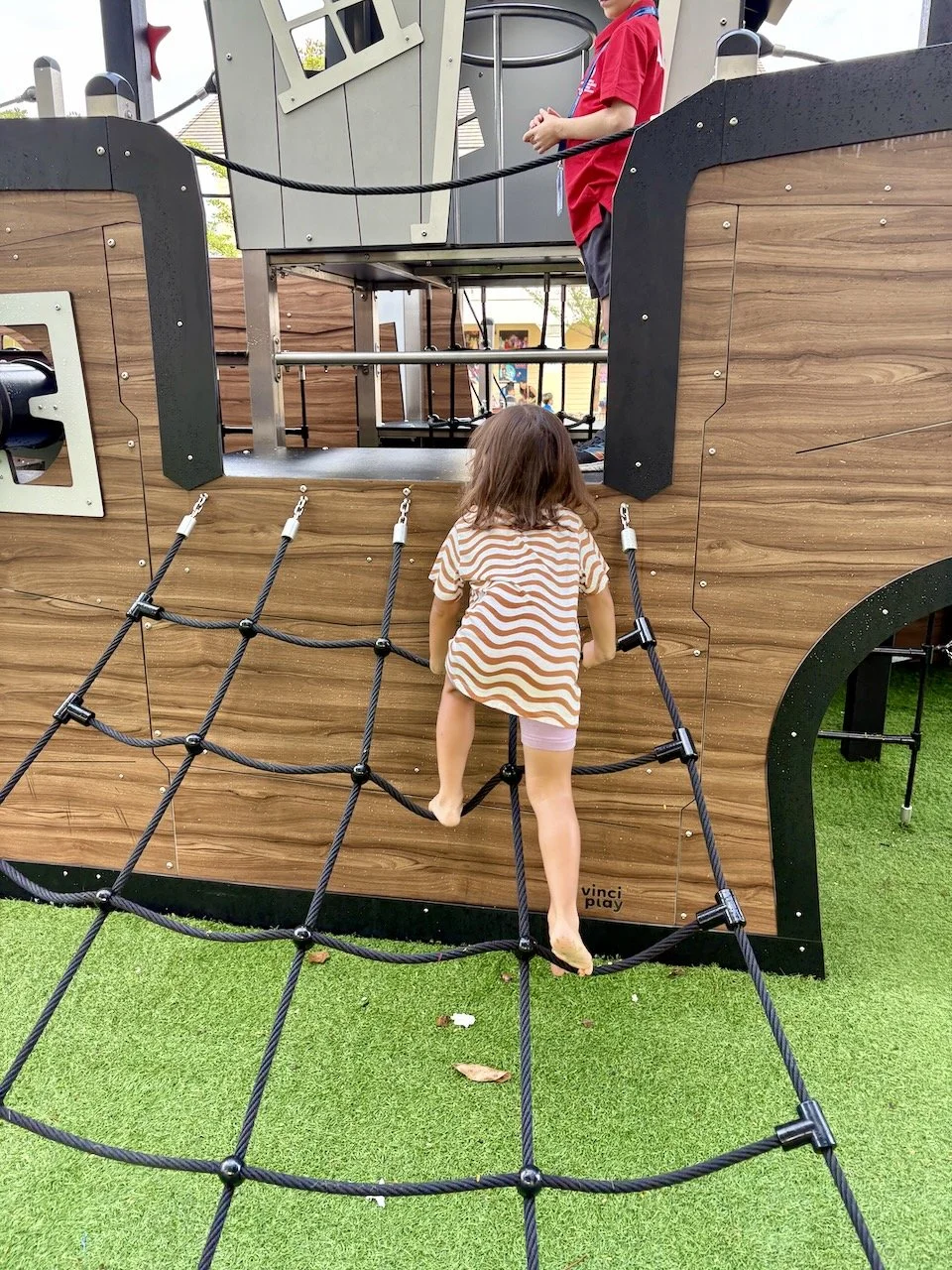 But she wasn't shy on the playground at all, despite being one of the smallest kids there.