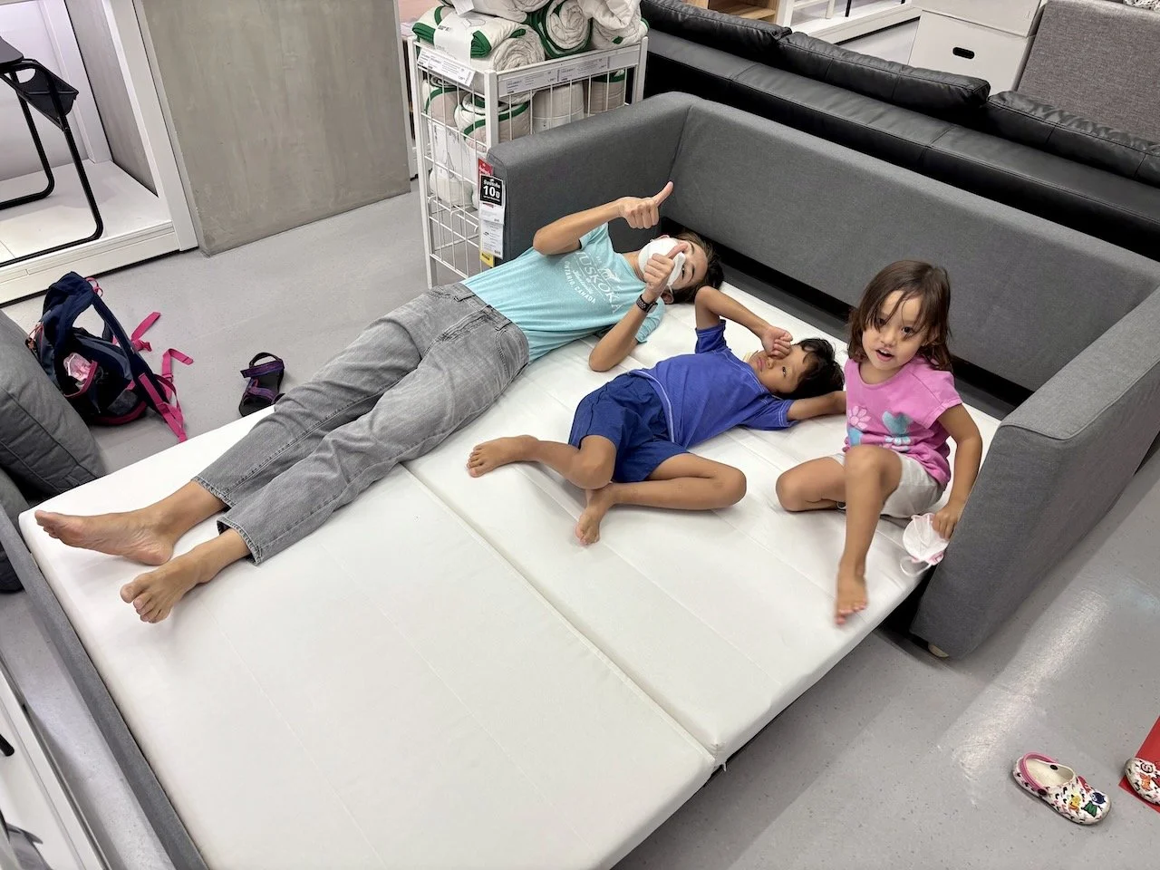We're here to check out sofabeds.
