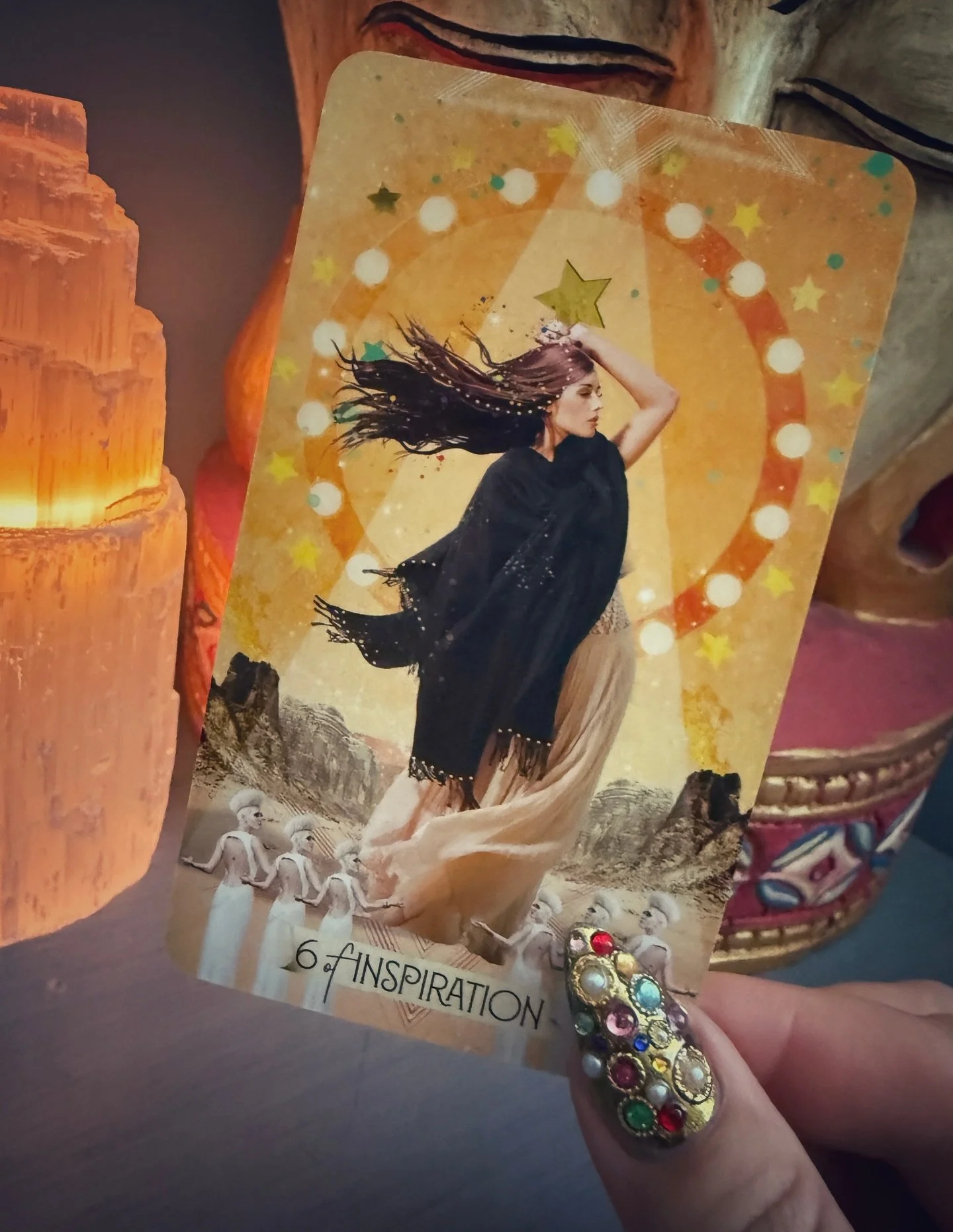 ✨ The 6 of Inspiration ✨

A woman standing tall, owning her light, being recognised for who she is.

Celebrating her own VICTORY and recieving the recognition and praise from others about her achievements. 

No shrinking. 
No apologising. 
No pretend