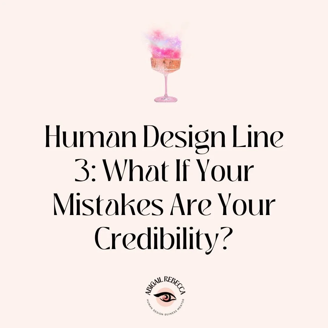 What if your biggest mistakes are actually your greatest credibility? 🔥

If you have a Line 3 in your Human Design, this one's for you.

You&rsquo;re not designed to have it all figured out from the start. 

You're designed to experiment.

To dive i