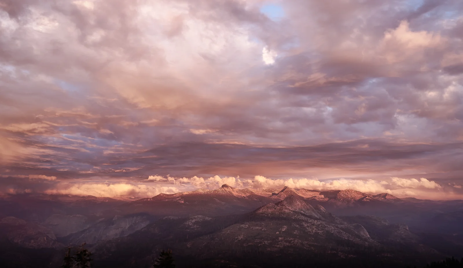 Evening cloudscape over the Clark range