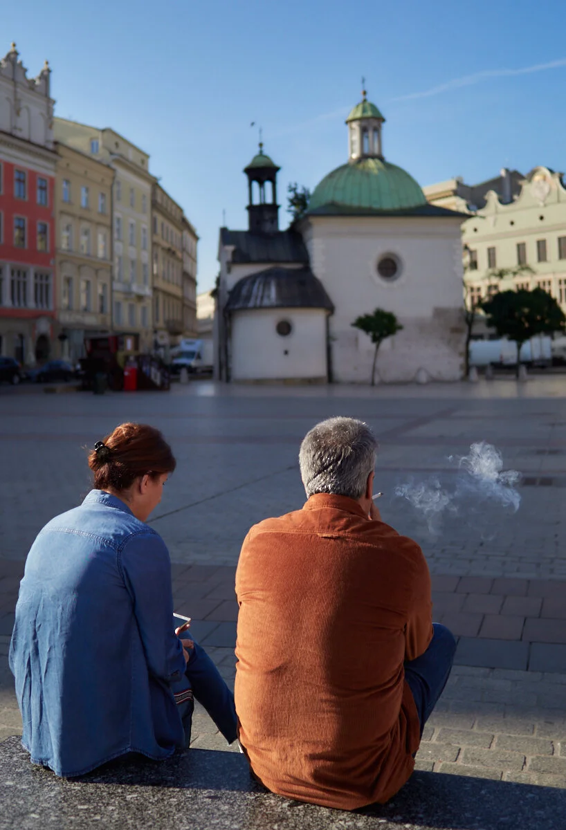 A quiet smoke at St. Adalbert’s.