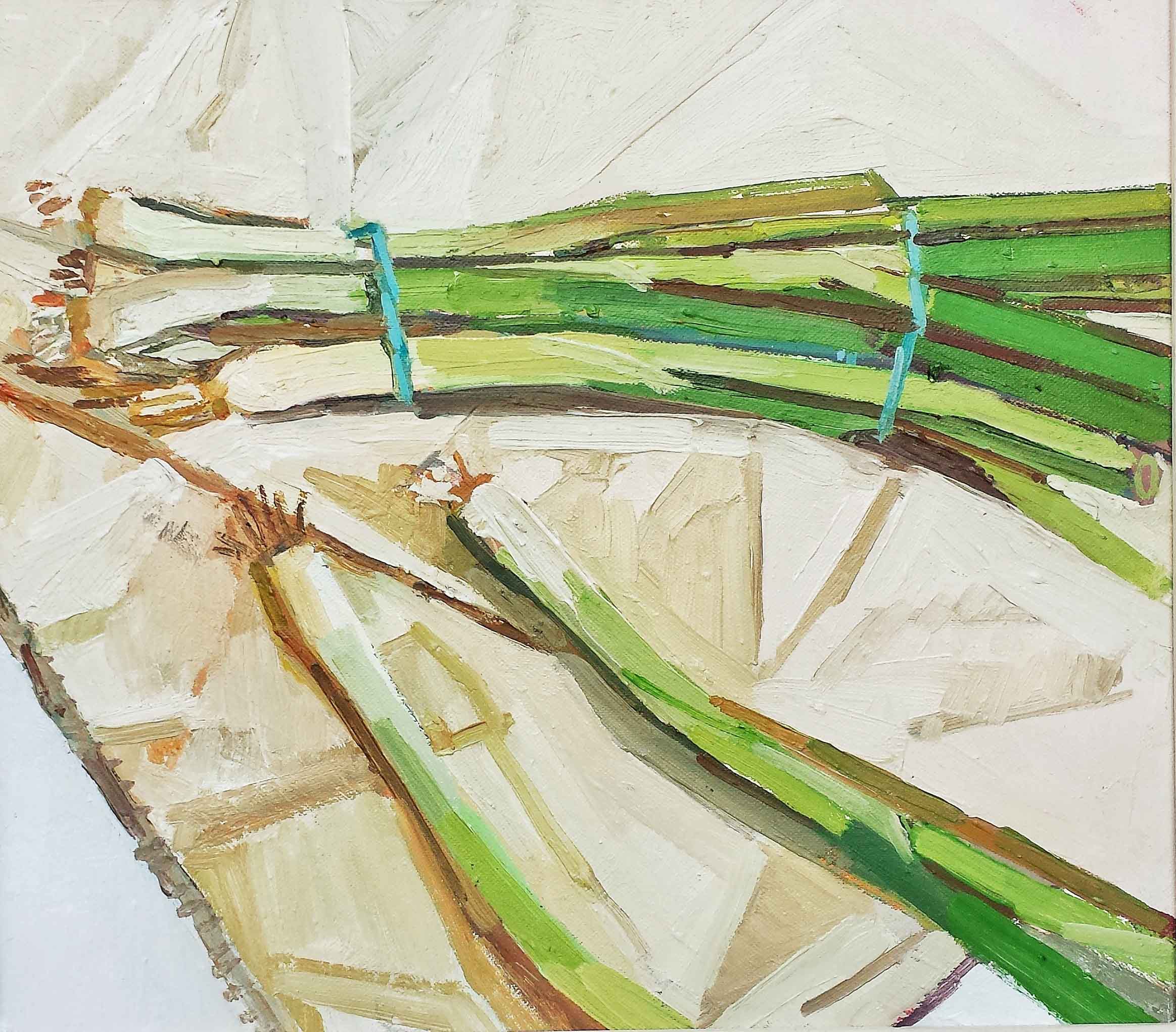 38 x 33 Spring Onions, Oil on Canvas