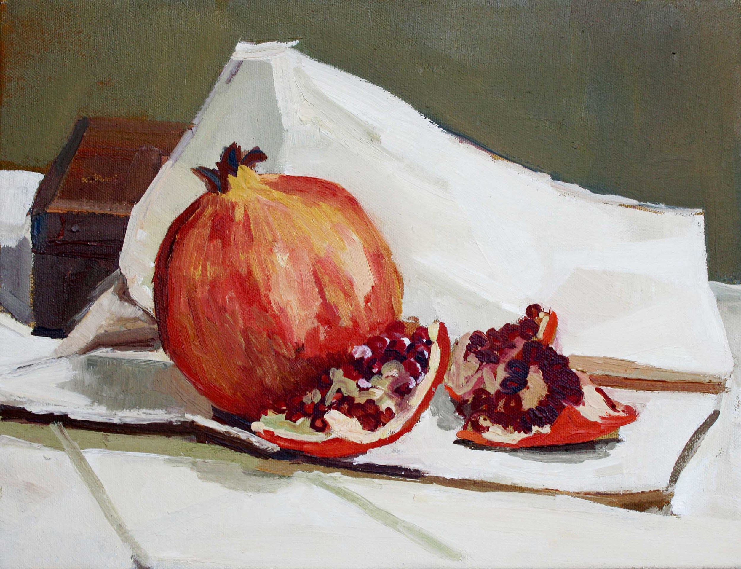 Pomegranate 35 x 27 cm, Oil on canvas