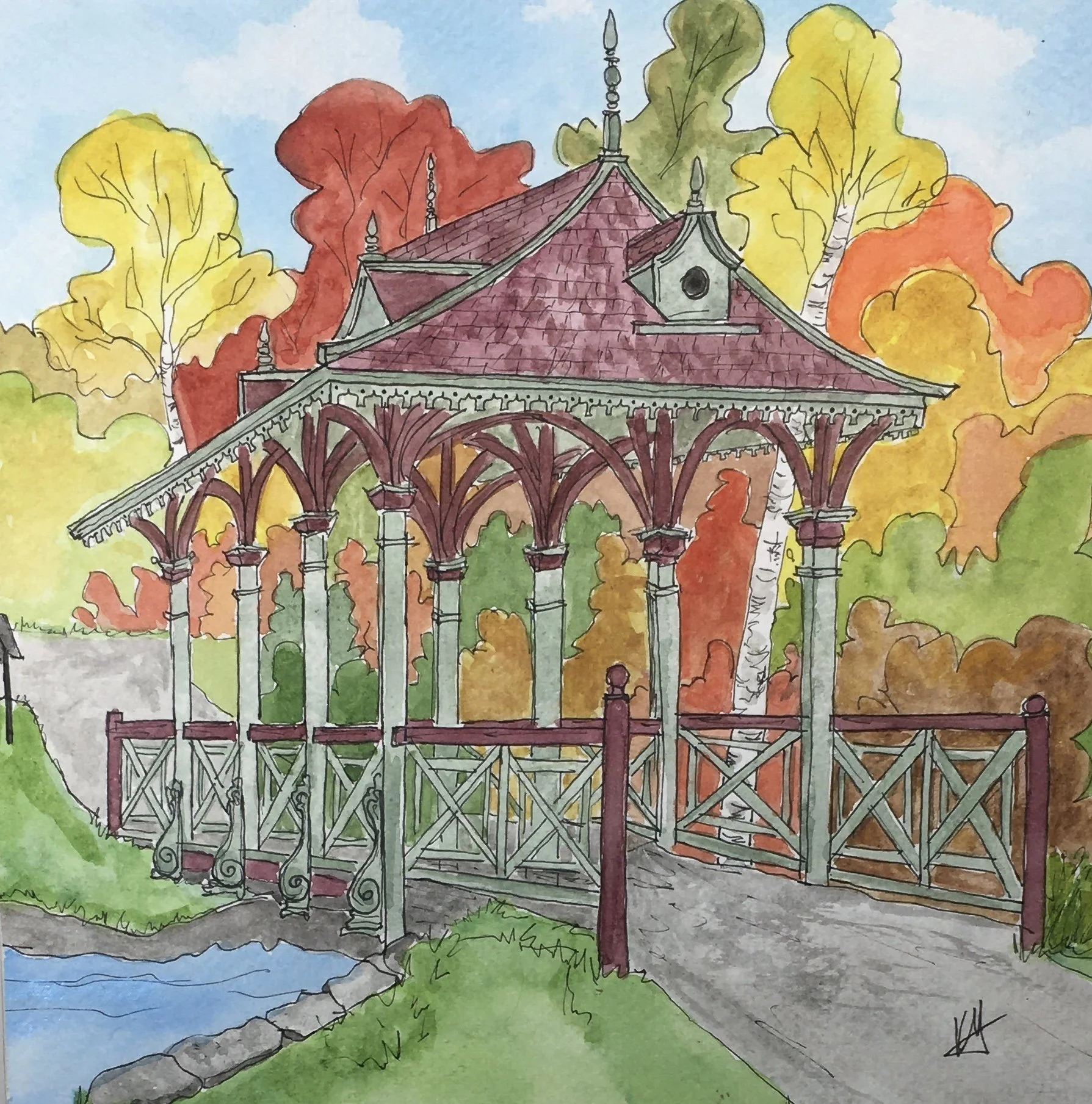 Autumn Kaleidoscope at Pagoda Bridge