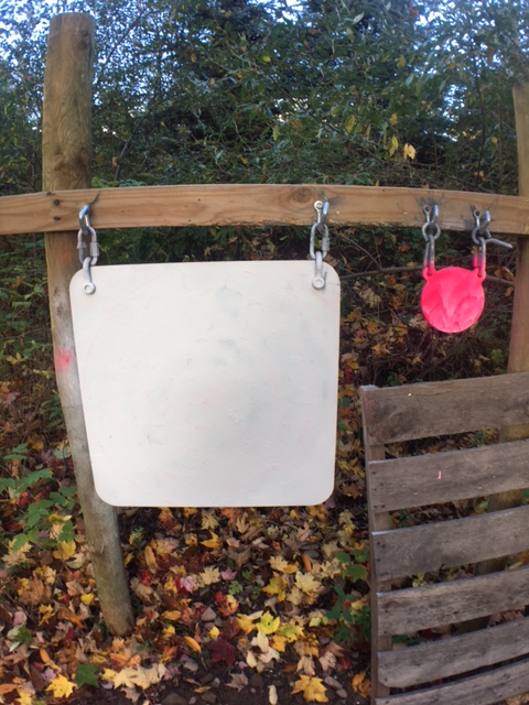 Start with a plain white-painted target.