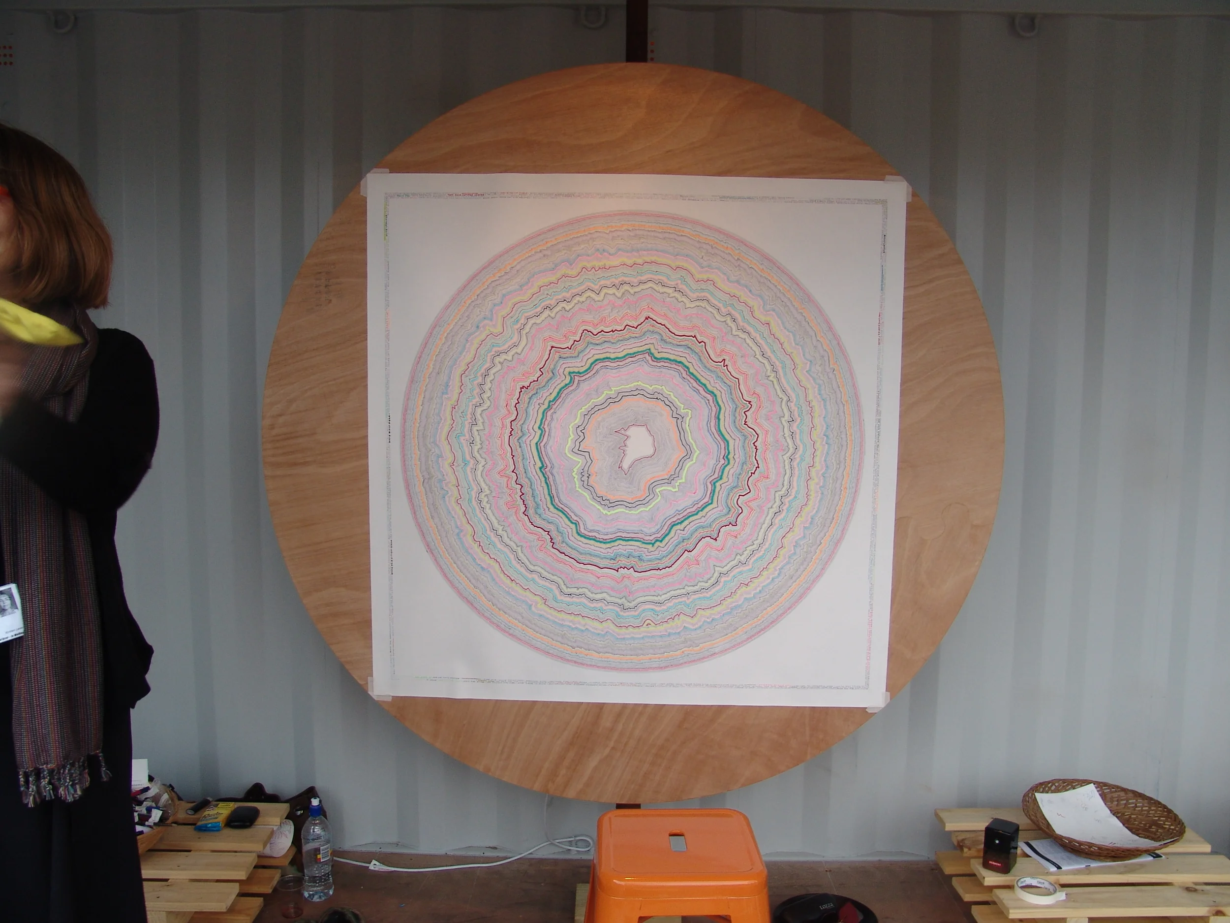  115.8cm x 115.8cm - drawing now in a private collection following a silent auction in aid of Performance Arcade  