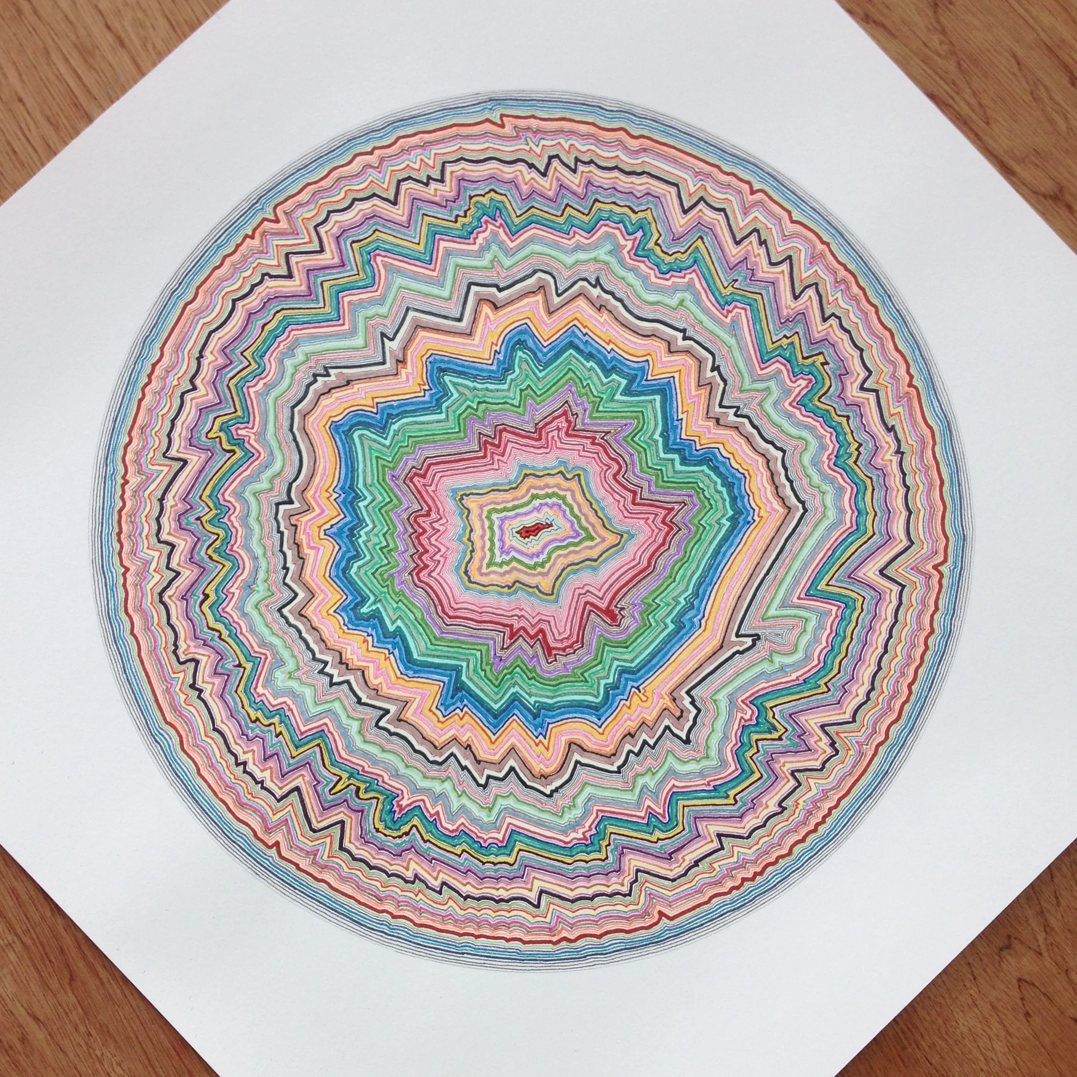 Admitting the Possibilities of Error with the pens and pencils that Laura chose for me using first chance, then choice, then chance again. September 26 - 29 2016