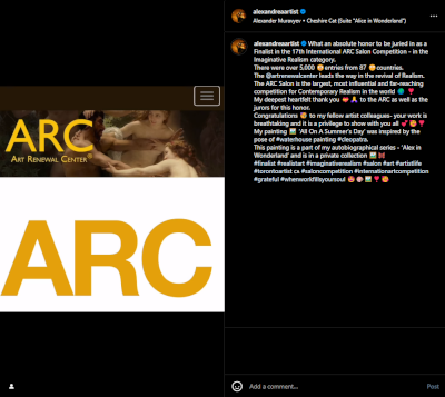AlexandreaArtist is a Finalist in the 17th International ARC Salon Competition