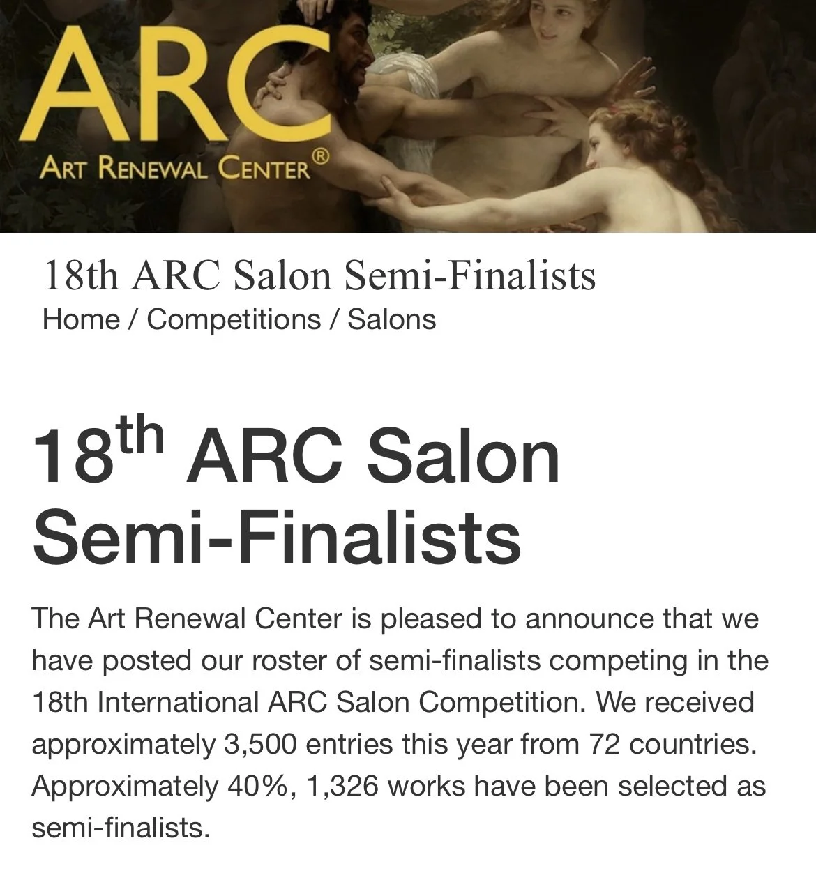 Semi-Finalist in the 18th ARC Salon Competition