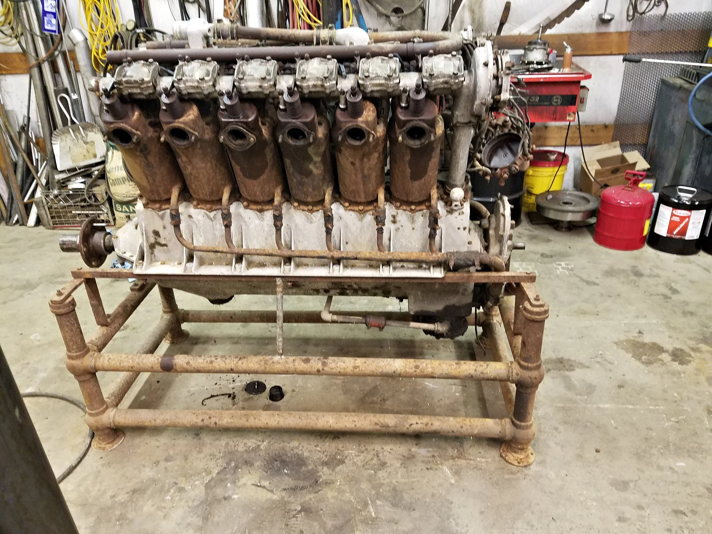 In the shop, a big of cleaning up...