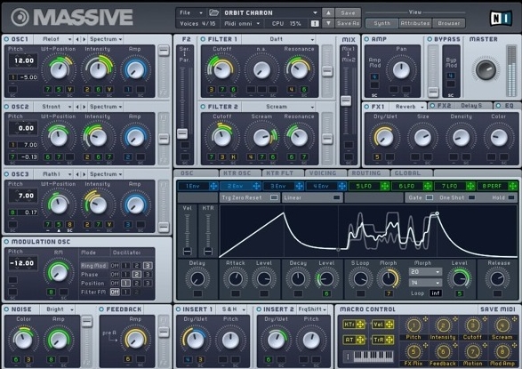 MASSIVE is a software synth with multiple oscillators and assignable LFOs capable of making the synth sounds you hear in Used To.