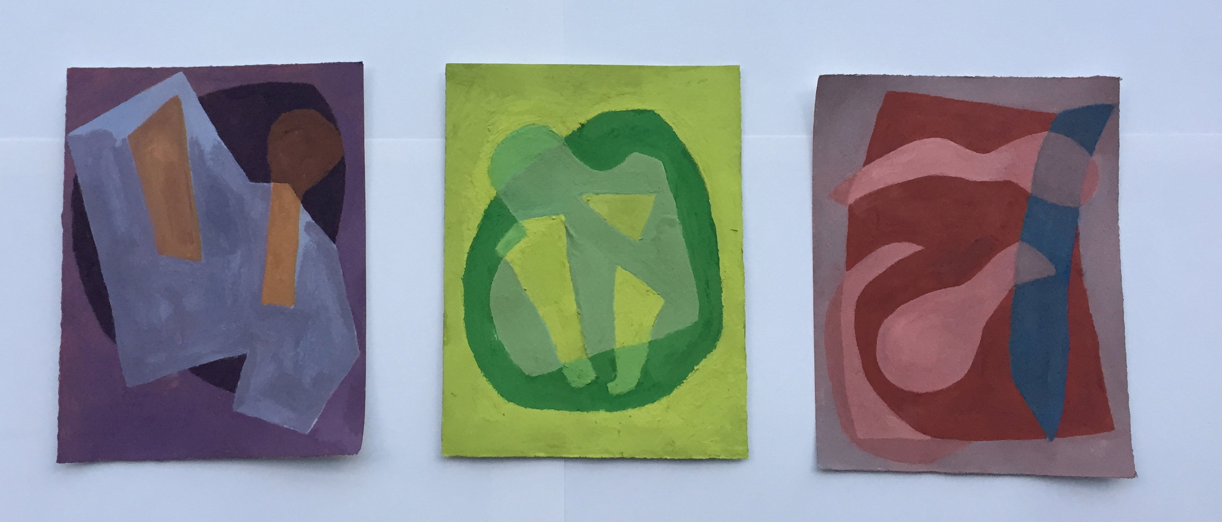 Abstract Forms, 2015, gouache and paper