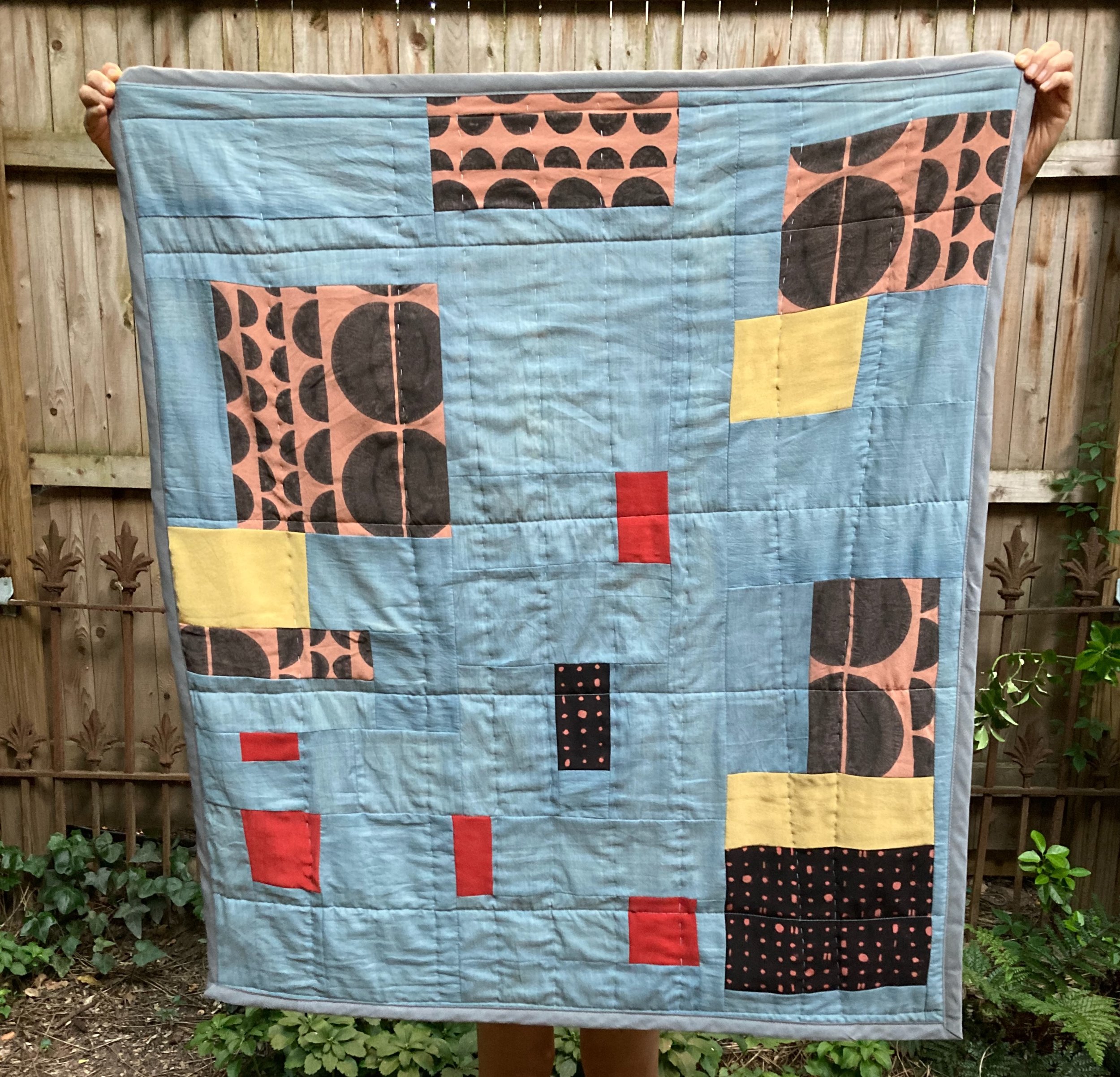 Cozy Quilt FRONT (made with fabric from Seek Collective), 2022