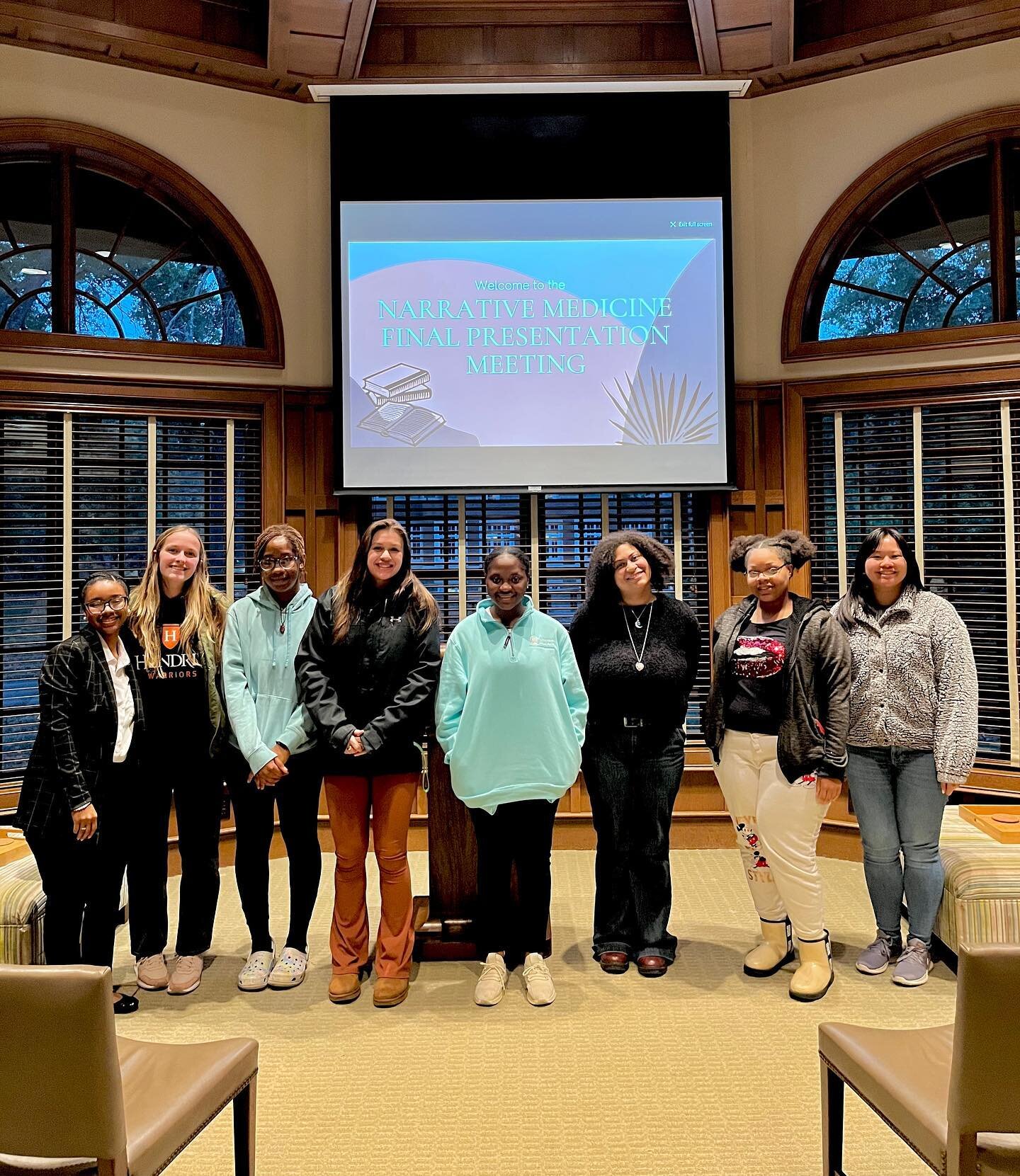 🎉 Bravo Narrative Medicine Reading &amp; Writing Group on your final presentations!

This student-led group focuses on reading and writing creative works about healthcare, wellness, and disease. Participants of all majors are welcome and include man