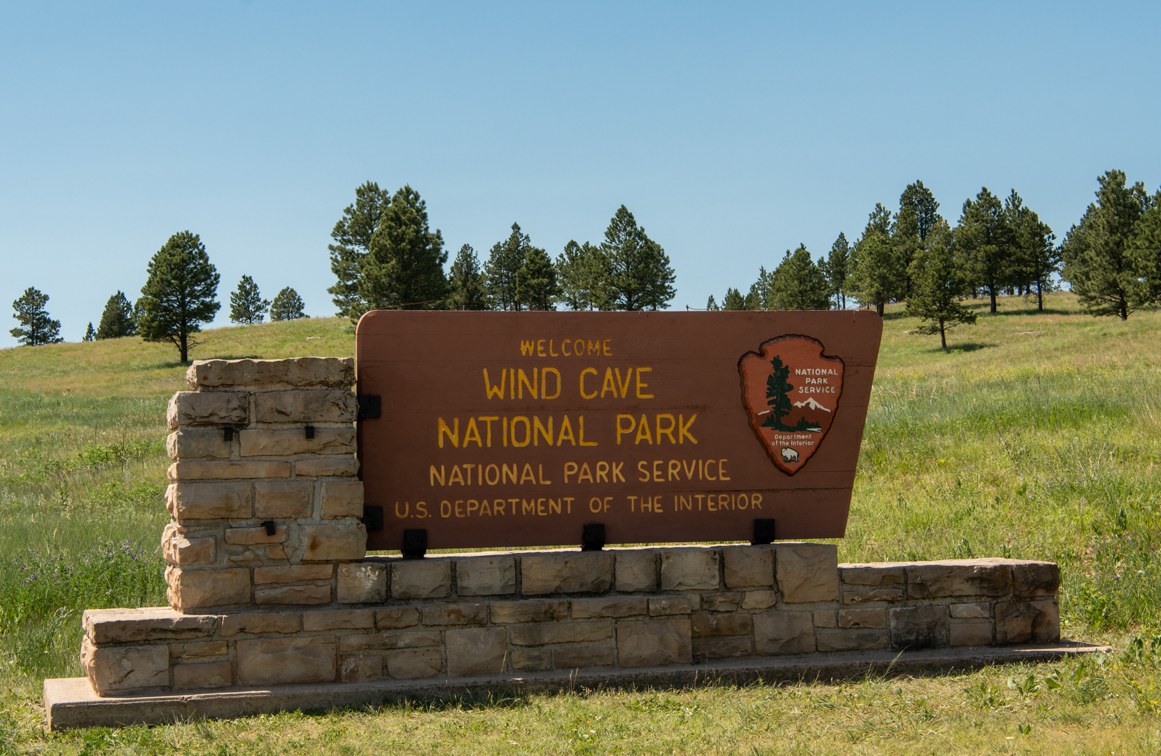Welcome to Wind Cave National Park Sign