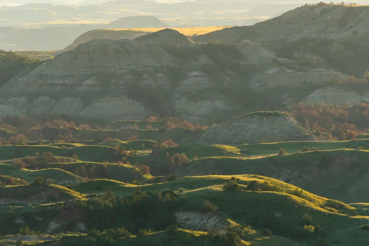 Evening Light Settles Across Theodore Roosevelt National Park