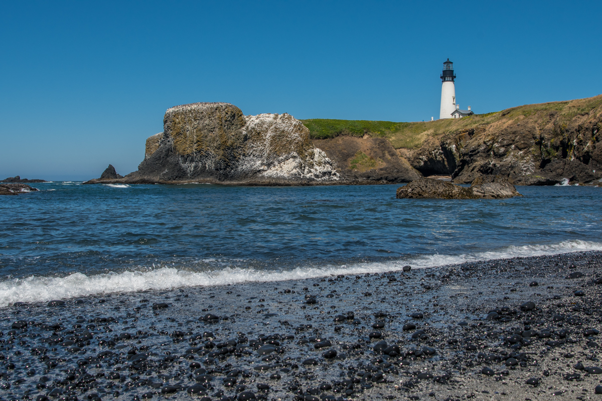 Yaquina Head Lighthouse from Beach