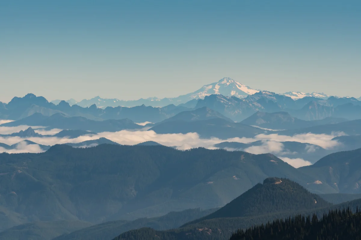 View of Clouds Settling In From Mt Fremont