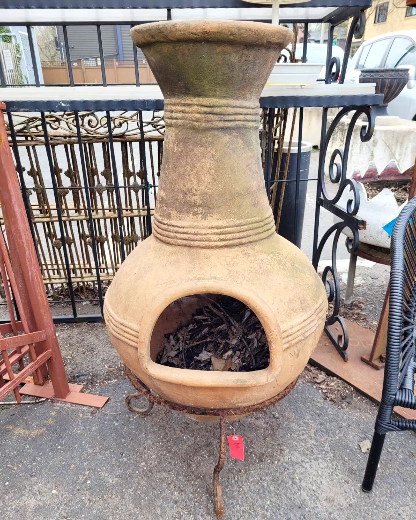 A chiminea is great for the chilly summer nights 

$145 

#mergegallery #frenchtownnj #chiminea #outdoors #patiodecor #firepit #summernights #garden #gardendecor #gardendesign #fireplace
