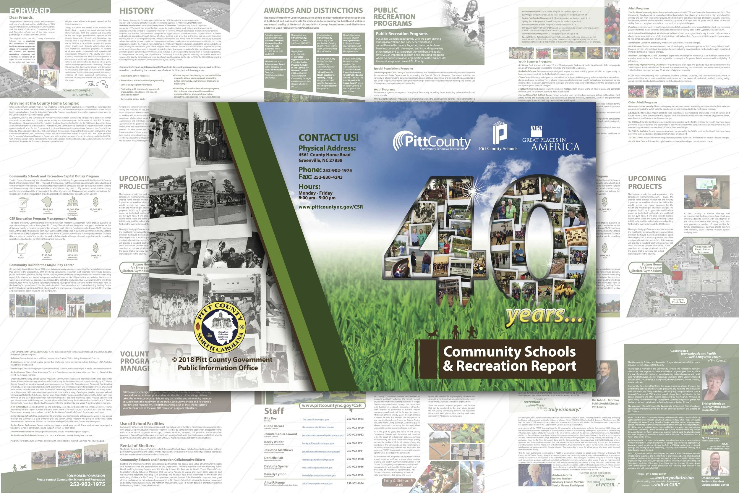 40 Years Anniversary for Pitt County Community School and Recreation