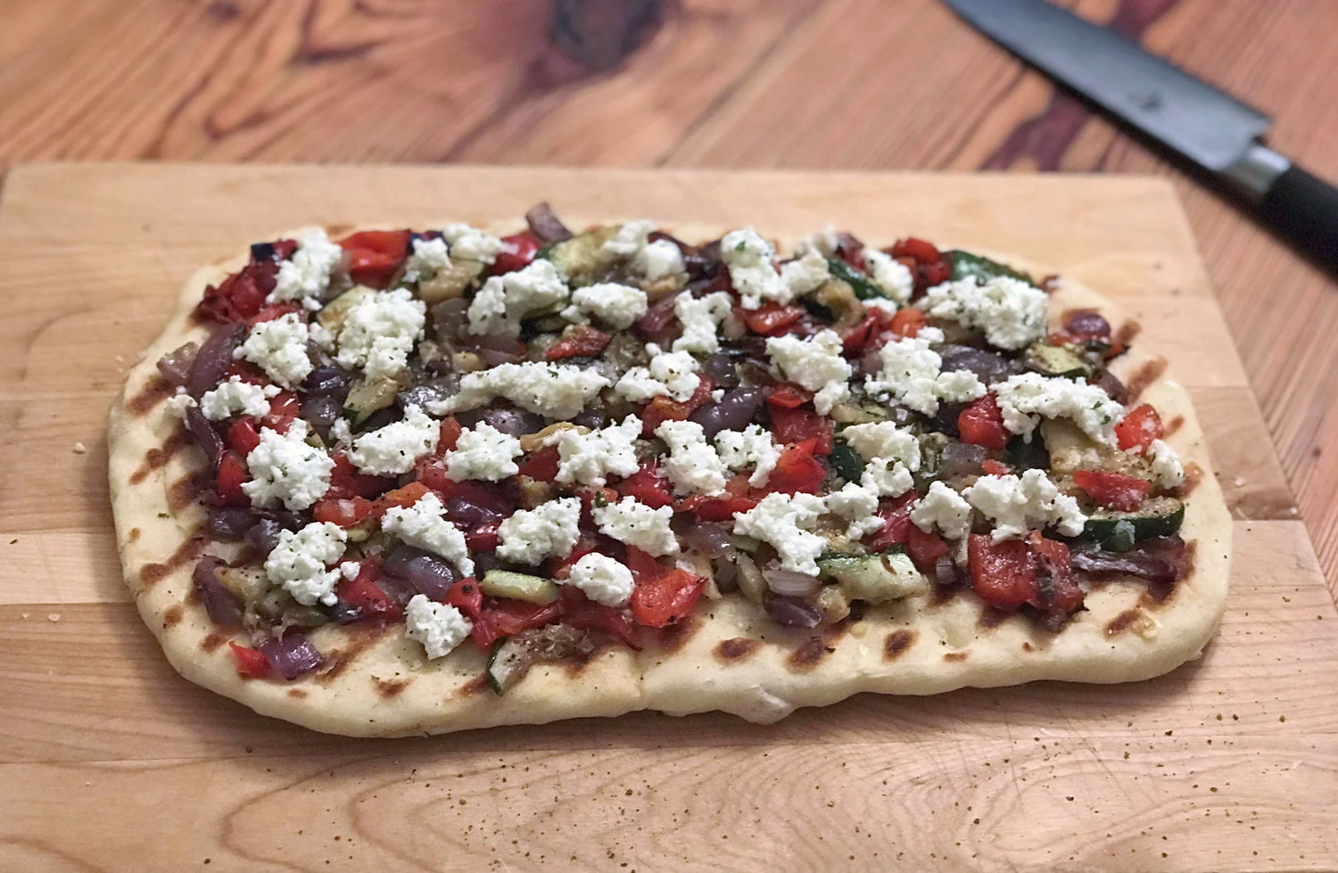grilled veggie flatbread