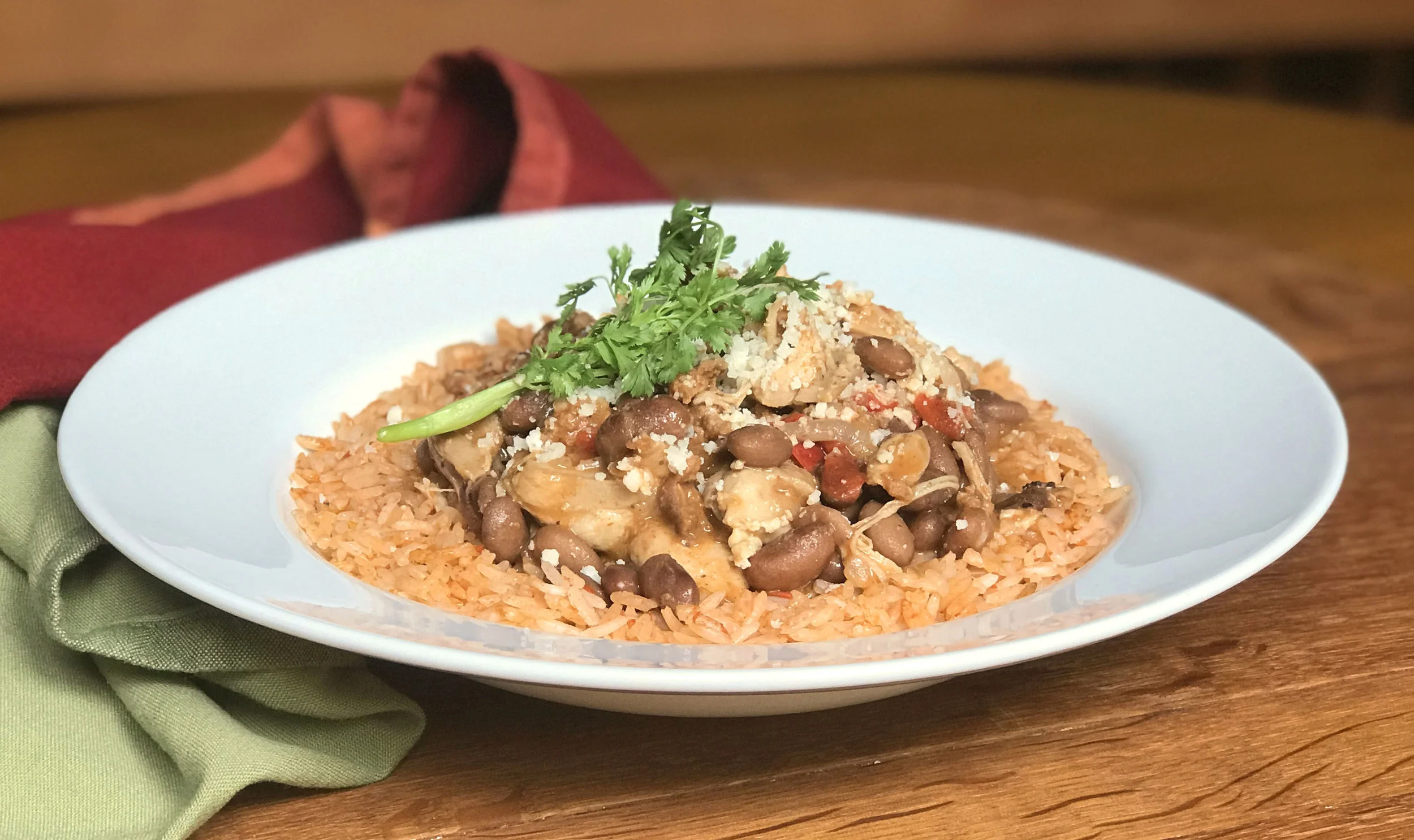 This is a pictorial representation of what we like to do with leftovers... serve them over rice with possibly a sprinkling of cheese, maybe a little avocado, whatever condiments are at hand. Best leftovers ever!