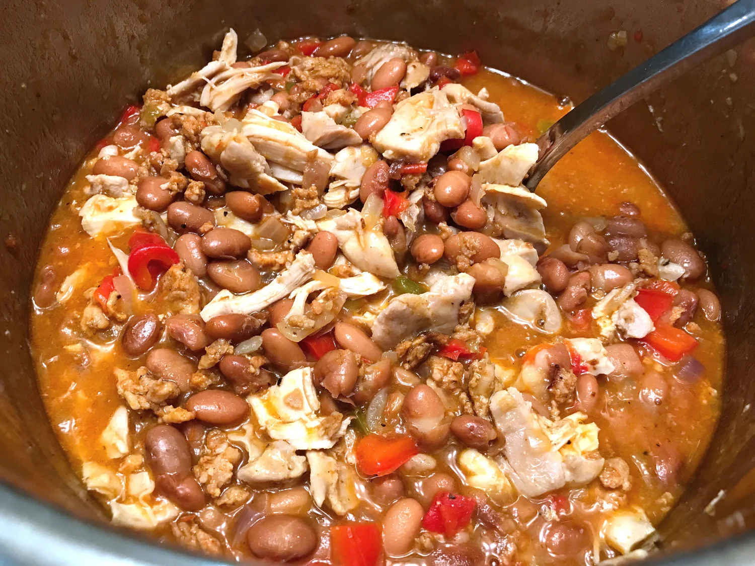 Instant Pot Tex Mex chicken and beans