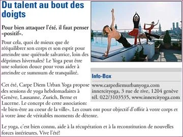 Carpe Diem sponsored Yoga Events at INNERCITYOGA.