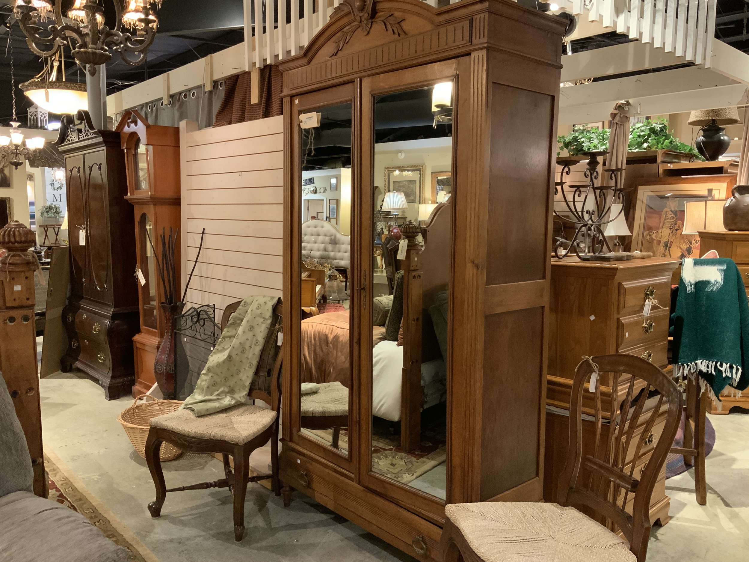 Antique Armoire w/mirror C2083